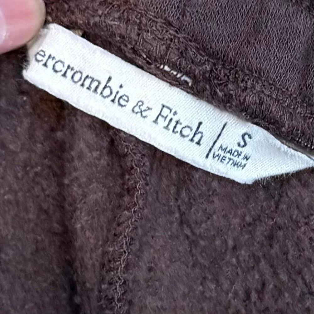 Abercrombie & Fitch Brown Baggy Wide Leg Fleece Sweatpants Women's Size Small